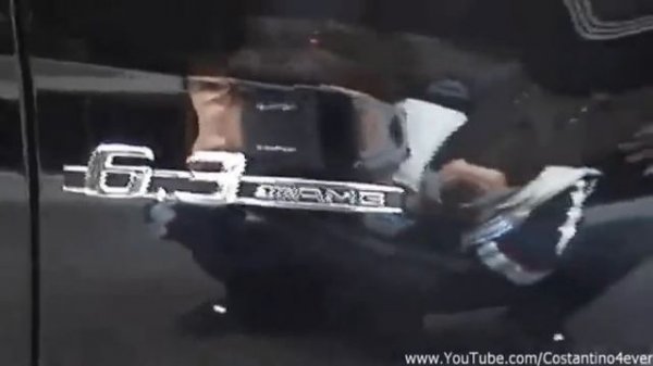 Mercedes CL63 AMG in Paris Exhaust sound accelerate