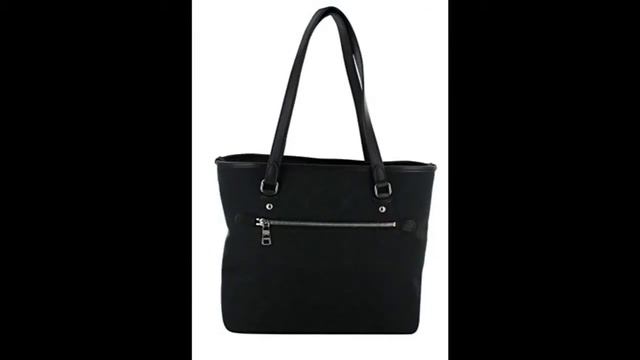 Coach Signature Zip Top F36375 Shoulder Tote Bag Purse Black. смотреть онлайн