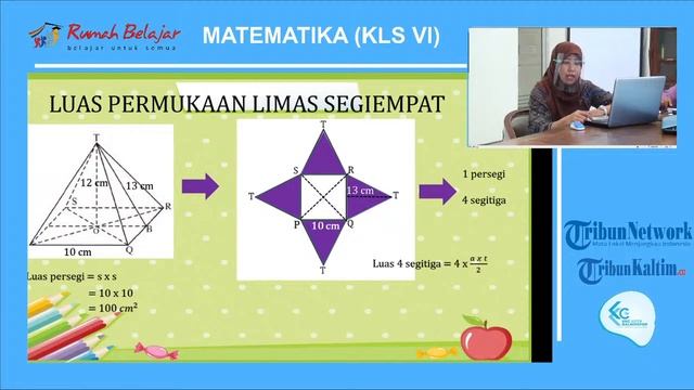 TRIBUN BELAJAR - Matematika : Luas Permukaan Bangun Ruang Sisi Datar dan Sisi Lengkung (KLS VI) смотреть онлайн