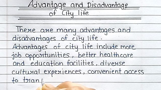 Essay on advantage and disadvantage of city life|| paragraph on city life /Easy essay on city life смотреть онлайн