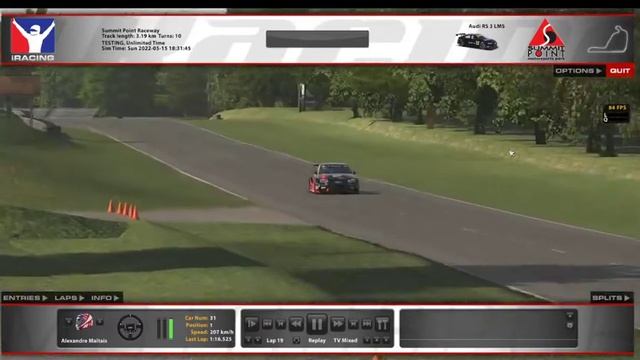 i Racing | TCR SUMMIT POINT RACEWAY | Audi RS3 LMS Custom #kingstonfury смотреть онлайн