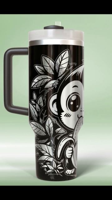 Baby monkey 40oz Quencher SVG, Engraving design template смотреть онлайн