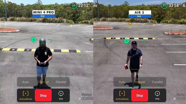 DJI Mini 4 Pro Vs DJI Air 3 - ActiveTrack 360 Comparison Ft. @ohcolin
