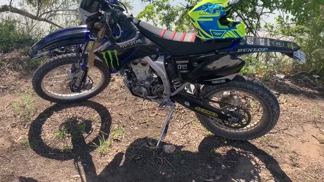 YAMAHA WR 450, con ruedas trail.pirelli scorpion mt90, A/T смотреть онлайн