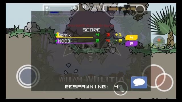 PVP c Bommikom игра(mini militia) смотреть онлайн