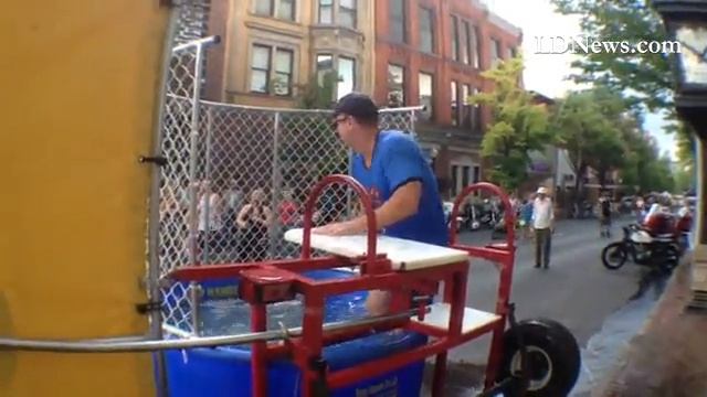 Lebanon motorcycle show dunk tank with Mayor Capello dunking Police Chief Dan Wright#LDNews смотреть онлайн