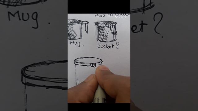 How to draw a easy but cool bucket... @kenriksrt6258 ... MICRON PENS USED.... 02 смотреть онлайн