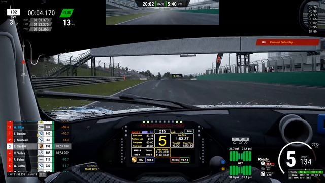 Sky194: THE SAME BUT DIFFERENT! / ACC US Comp Server@ Hungaroring / Porsche GT3R / W SETUP & LINK смотреть онлайн