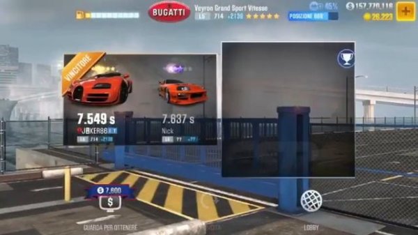 [CSR2]shift Bugatti Veyron Grand sport vitesse for showdown