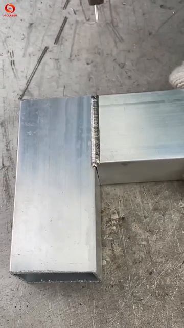Handheld Laser Welding Machine T-welding of aluminum square pipe смотреть онлайн