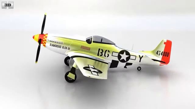 North American P-51 Mustang 3D model by 3DModels.org смотреть онлайн