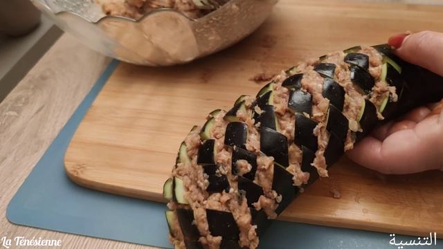 بدنجان محشي بطريقة جديدة ورائعة 🍆🍆 Aubergines farcie смотреть онлайн
