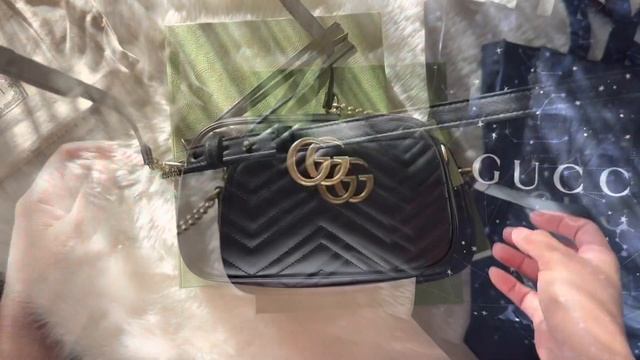 GUCCI GG MARMONT SMALL SHOULDER BAG | WHAT’S IN MY BAG? | UNBOXING GUCCI BAG | WHAT FITS IN MY BAG смотреть онлайн