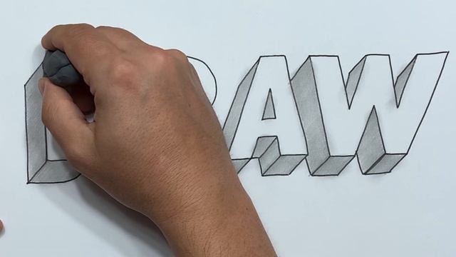 3D TEXT ZEICHNEN ✍ Illusion für schwebenden dreidimensionalen Text [Zeichnen lernen] смотреть онлайн