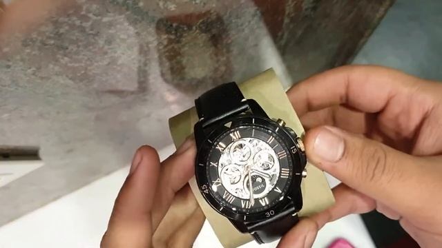 FOSSIL - GRANT SPORT AUTOMATIC BLACK LEATHER WATCH - ME3138 смотреть онлайн