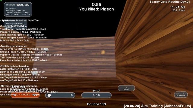 JohnsonFruits's Aim Training [20.06.20/Day.222] смотреть онлайн