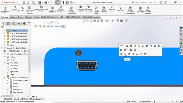 മലയാളം Solidworks Sheetmetal basic Enclosure design 6 EP #11 ADDING PCB AND CUTTING SHEET. смотреть онлайн