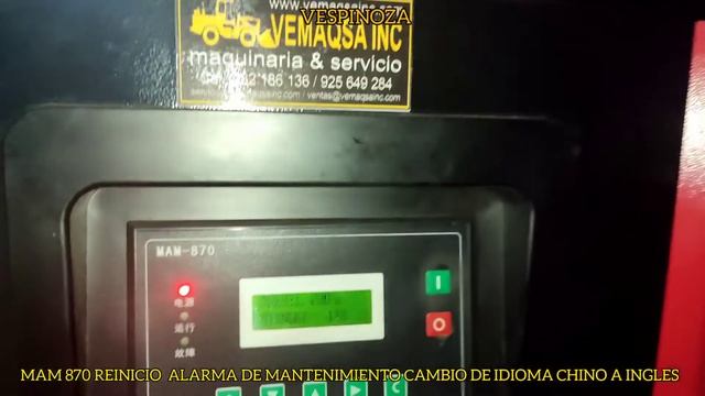 MAM-870 CONTRASEÑA DE ACCESO REINICIO DE ALARMA CAMBIAR IDIOMA CHINO A INGLES
