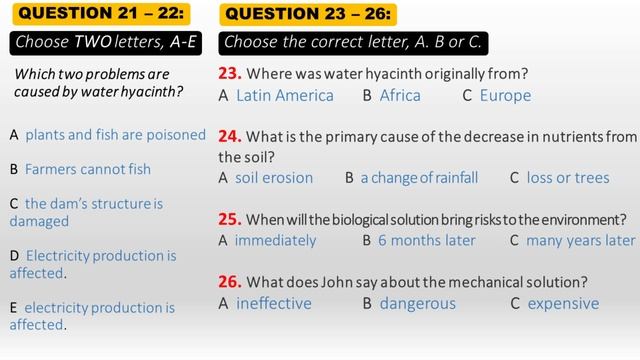 [IELTS LISTENING PRACTICE TEST WITH ANSWERS] - WATER HYACINTH - IELTS LISTENING PART 3