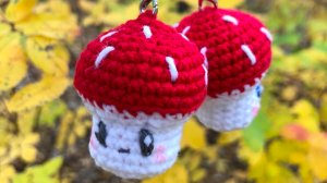 Мастер-класс брелок «Мухаморчик» крючком.