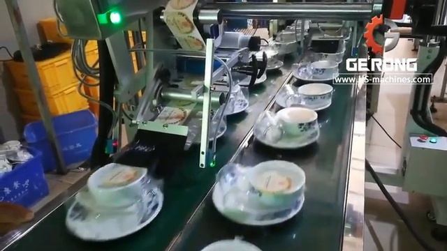 Automatic restaurant dishes bowl tools top flat high speed labeling machine смотреть онлайн