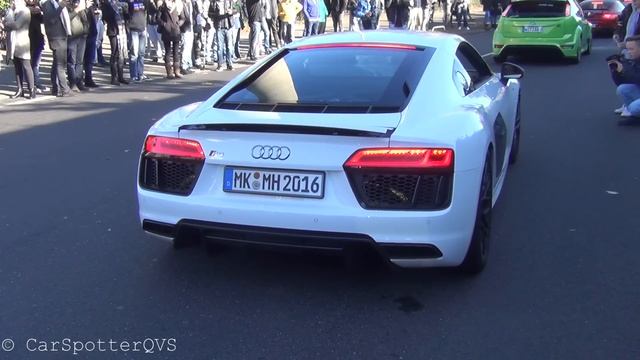 Audi R8 V10 Plus - Stock / MHP / Capristo - LOUD Revs and Accelerations смотреть онлайн