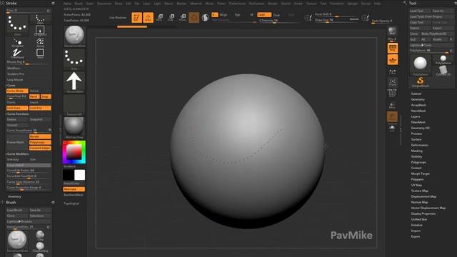 032 Zbrush 2020 Deco Curve Dots Brush смотреть онлайн