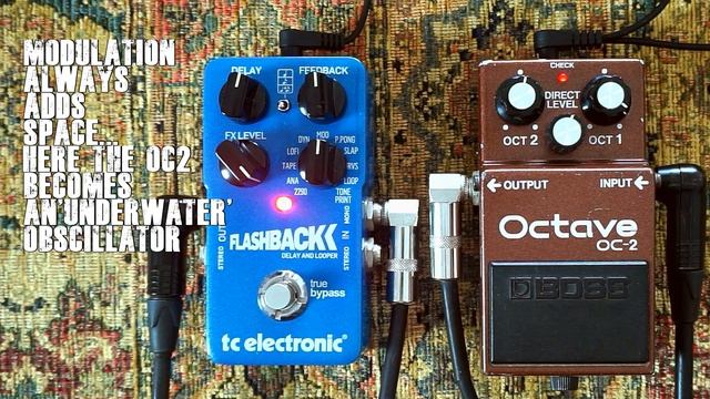 BOSS OC-2 OCTAVER + TC ELECTRONIC FLASHBACK DELAY V1 I Sounds/Textures/Reverse Loops смотреть онлайн