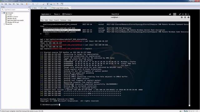 exploiting windows 7 with eternalblue exploit смотреть онлайн