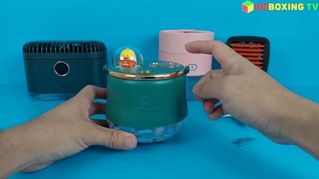 Mini Spray Fan - Humidifier Portable, Strong Wind Cooling, Essential Oil Diffuser | Unboxing Review смотреть онлайн