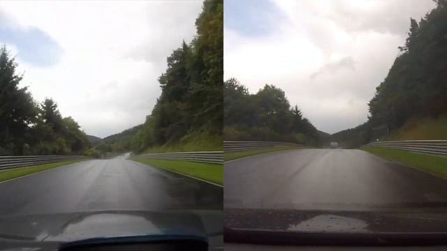 Nürburgring Nordschleife - BMW 520i E28 VS BMW 325tds E36 Part II (under rain) смотреть онлайн