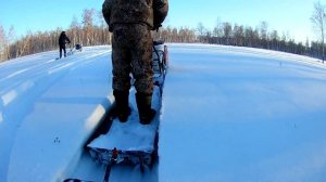 Сравнение мотобуксировщиков на 380-мм и 500-мм гусеницах. Толкач. Угол атаки.
