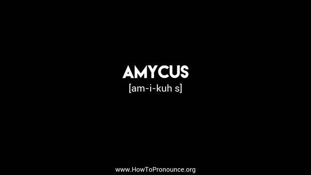 How to Pronounce "amycus" смотреть онлайн