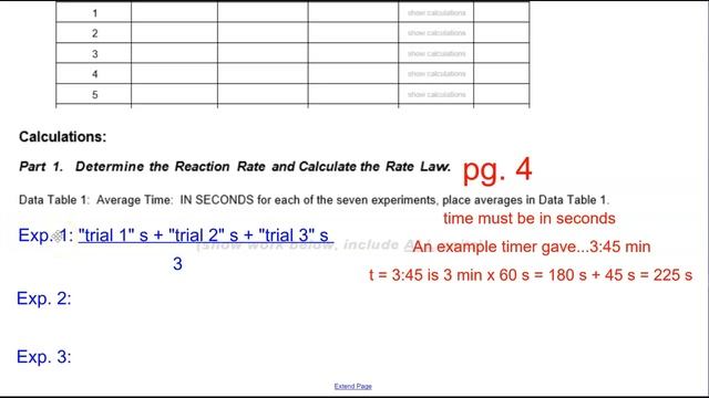 Kinetic Lab 1 - Average Time - Data Table 1 смотреть онлайн