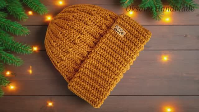 ШАПКА КРЮЧКОМ, когда выпал первый снег. СОТЫ КРЮЧКОМ смотреть онлайн