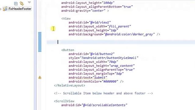Create Fixed Header and Footer in Android App Tutorial 2 смотреть онлайн