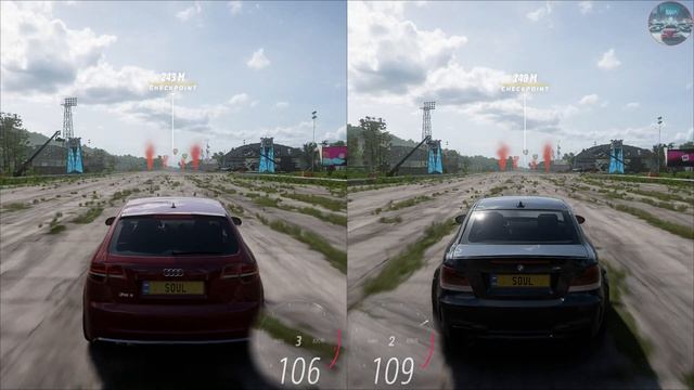 AUDI RS3 VS BMW 1 SERIES M - Forza Horizon 5 - 4K смотреть онлайн