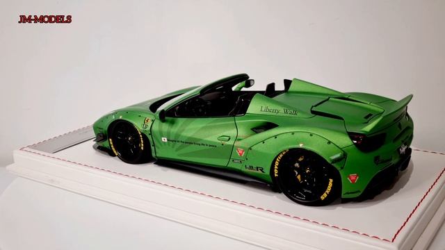 LB Liberty Walk Ferrari 488 Spider Matt Green Zero Fighter 01/01 By D&G Davis & Giovanni 1/18 Scale смотреть онлайн