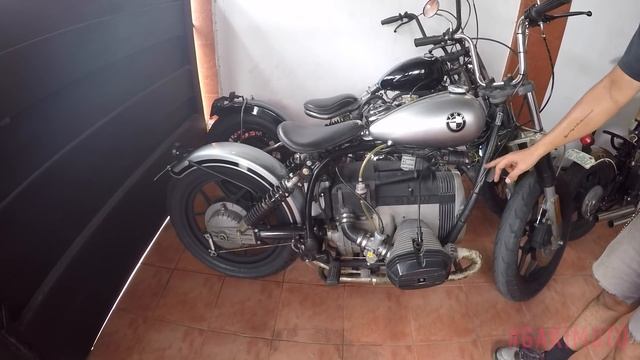 Garage Visits : FMG Custom Yamaha Virago 400 : BMW R65 : Custom Bobber : Custom Cruiser смотреть онлайн