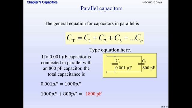 MECH1310 Lecture 9 Chapter 9 Capacitors смотреть онлайн