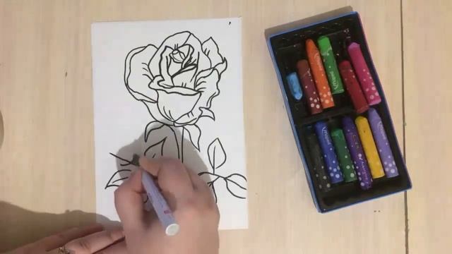 Как нарисовать РОЗУ. Рисуем красивую розу | Рисуем вместе смотреть онлайн