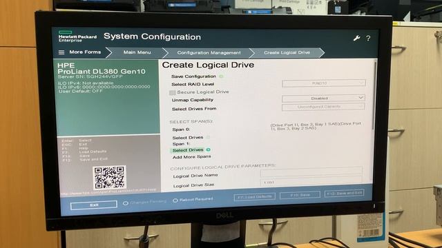 How to configuration RAID 10 on HP DL380 server Gen10 смотреть онлайн
