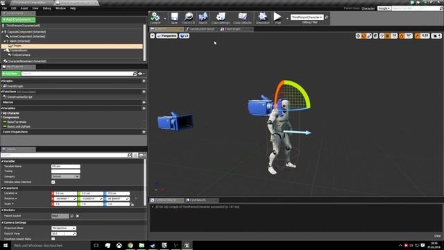 Unreal Engine 4 Third person to First person Camera смотреть онлайн