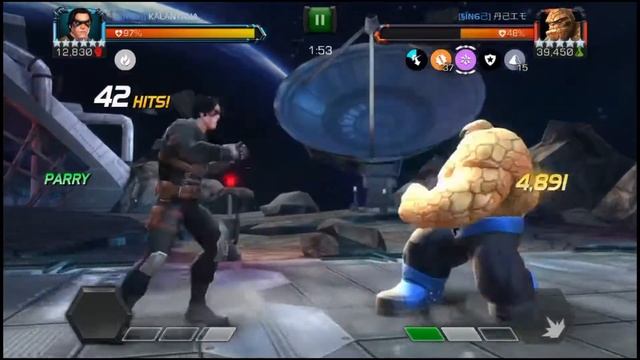 Winter Soldier 6* R2 Vs The Thing 200% power gain Mini boss Solo - marvel смотреть онлайн