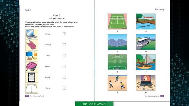 Movers 5 Practice Tests 3 PLUS Second Edition - Listening Test 3 (ĐÁP ÁN Trong Phần Mô Tả)