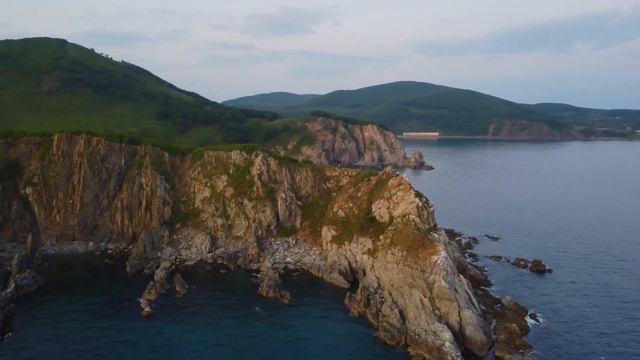 закат Мыс Пассека город Находка (аэросъёмка) смотреть онлайн