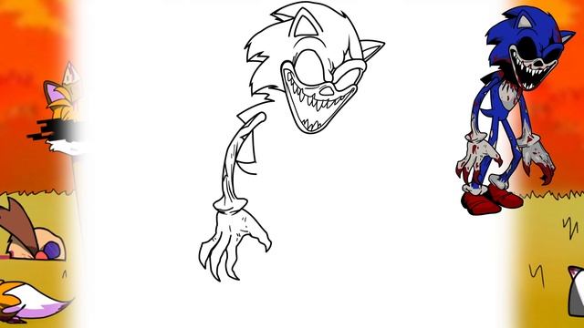 HOW TO DRAW SONIC EXE BLACK SUN | Friday Night Funkin (FNF) - Easy Step By Step Tutorial смотреть онлайн