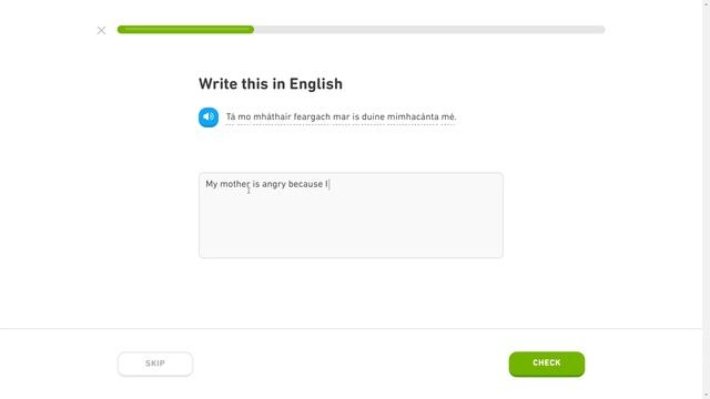 Doing random practice - Duolingo Irish/Gaeilge смотреть онлайн