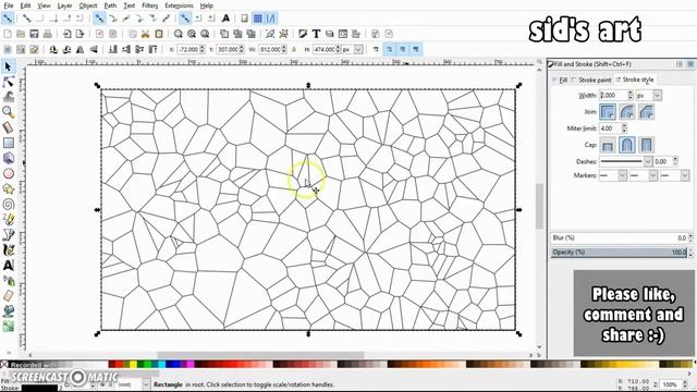 Inkscape Tutorial - How To Make Mosaic Tiles And Color Using Tweak Tool смотреть онлайн