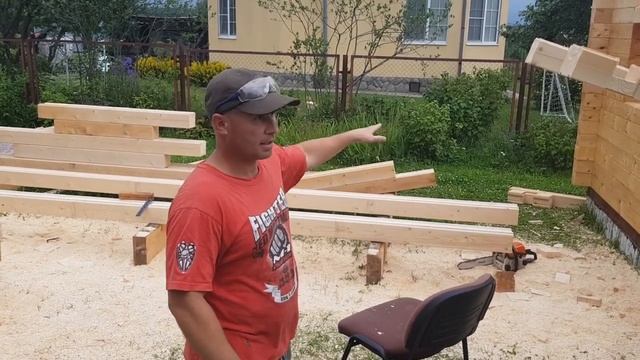 Баня из профилированного бруса Как правильно делать разбревновку смотреть онлайн
